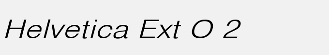 Helvetica Ext O 2